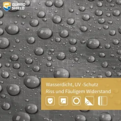 Abdeckplane 2x2m Wasserdicht Grau Schwarz Polyester 120g/m² UV-stabilisiert