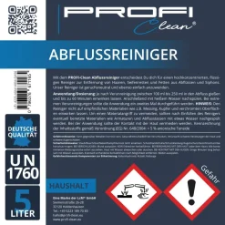 Abflussreiniger Rohrreiniger Flüssig Biologisch 5000 ml | 5L