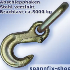 Abschlepphaken mit Triangel Bruchlast ca. 5000 kg Karabinerhaken Auto PKW Haken