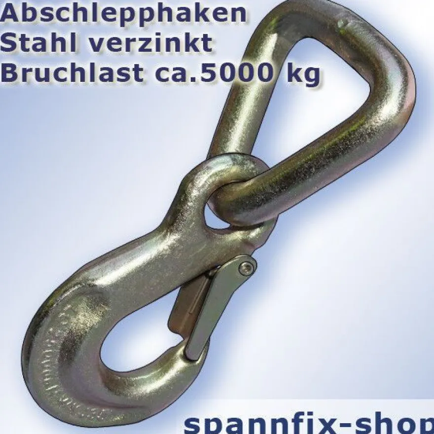 Abschlepphaken mit Triangel Bruchlast ca. 5000 kg Karabinerhaken Auto PKW Haken