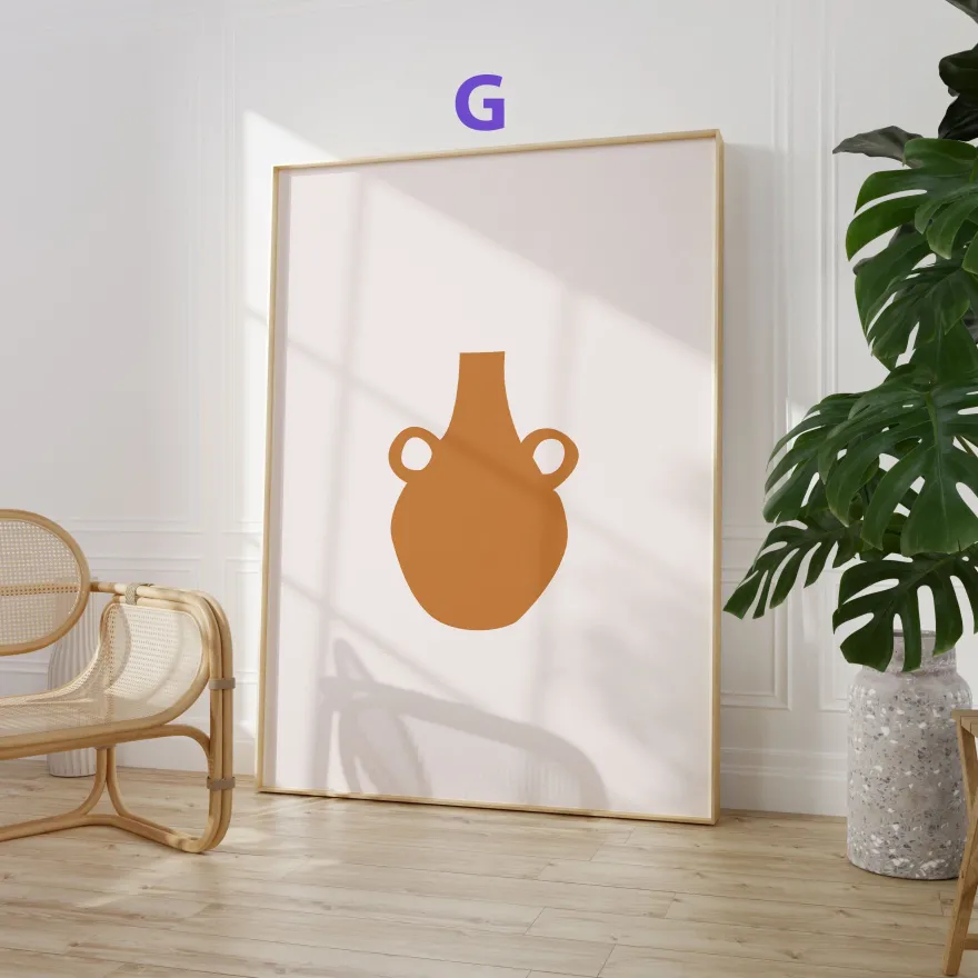 Abstrakte Frauen Poster · Geschenkidee · Boho Frauen Terrakotta Wüstenmotive
