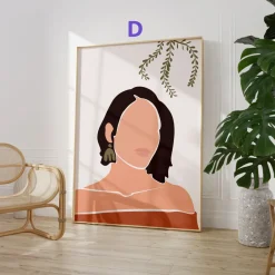 Abstrakte Frauen Poster · Geschenkidee · Boho Frauen Terrakotta Wüstenmotive