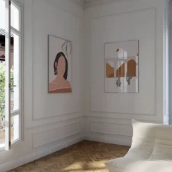 Abstrakte Frauen Poster · Geschenkidee · Boho Frauen Terrakotta Wüstenmotive