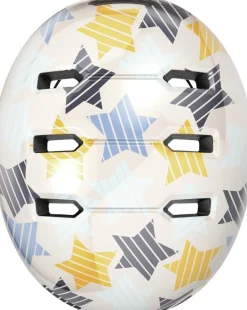 Abus Kinderhelm Skurb Kid grey stars Size S 45-50 cm Fahrrad Skaten Roller 240g