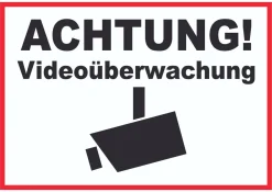 Achtung Videoüberwachung Kameraüberwachung Schild