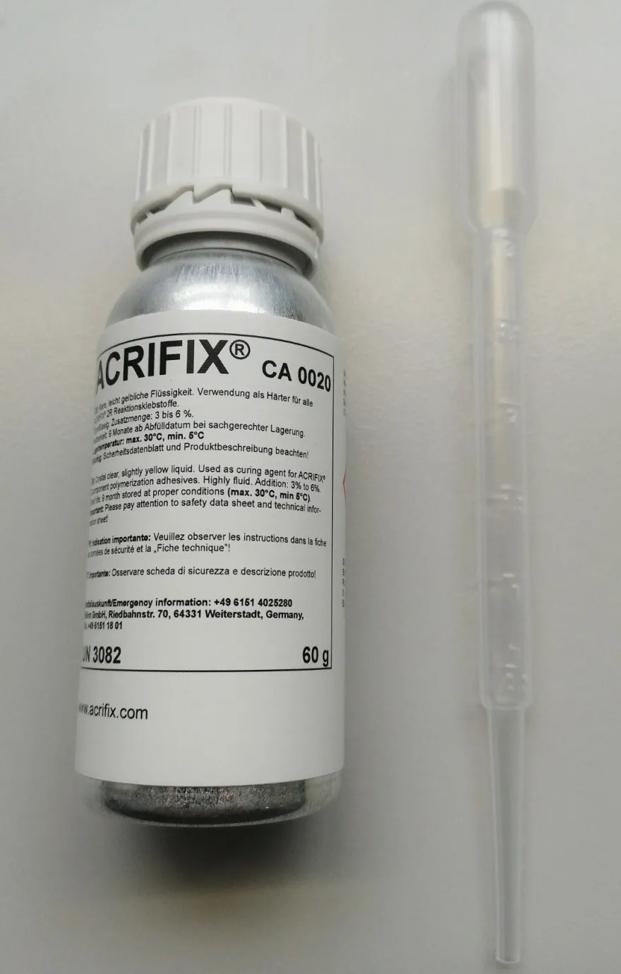 Acrifix 2R 2019 und / oder Katalysator CA 0020 2-Komponenten Klebstoff Plexiglas PMMA