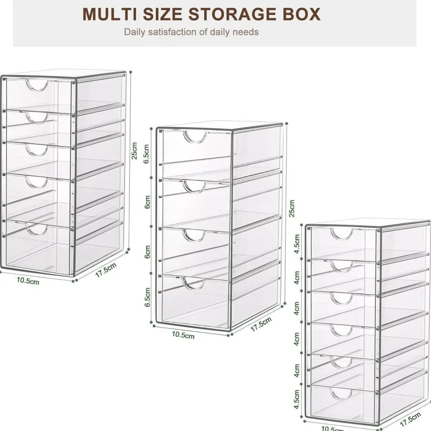 Acryl Schubladenboxen Schreibtisch Organizer Make up 15 Schubladen Büro Schule