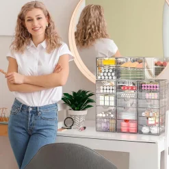 Acryl Schubladenboxen Schreibtisch Organizer Make up 15 Schubladen Büro Schule