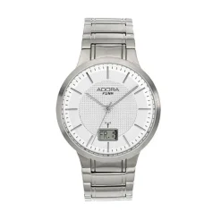 ADORA Funk Armbanduhr Ø 42mm Empfangsanzeige Titanband 5Bar