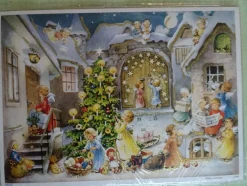 Adventskalender Korsch Din A4 NEU - Wohnstube Postamt Weihnachtsmarkt Wichtel Engel