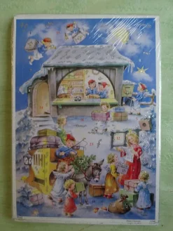 Adventskalender Korsch Din A4 NEU - Wohnstube Postamt Weihnachtsmarkt Wichtel Engel