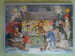 Adventskalender Korsch Din A4 NEU - Wohnstube Postamt Weihnachtsmarkt Wichtel Engel
