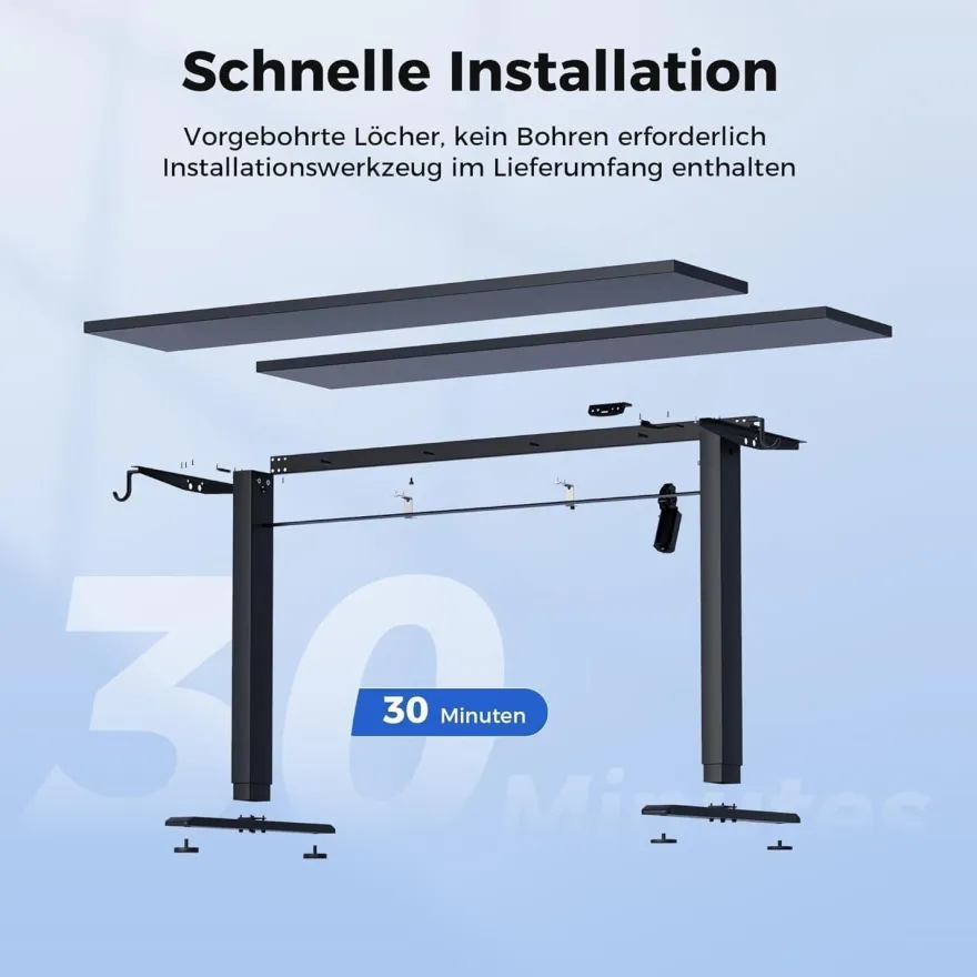 Agilestic Höhenverstellbarer Schreibtisch 110 x 60 cm, Elektrisch mit