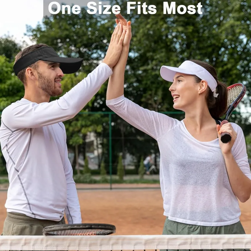 AHLPO Unisex Sonnenkappe Visor Cap - Einstellbar, Atmungsaktiv