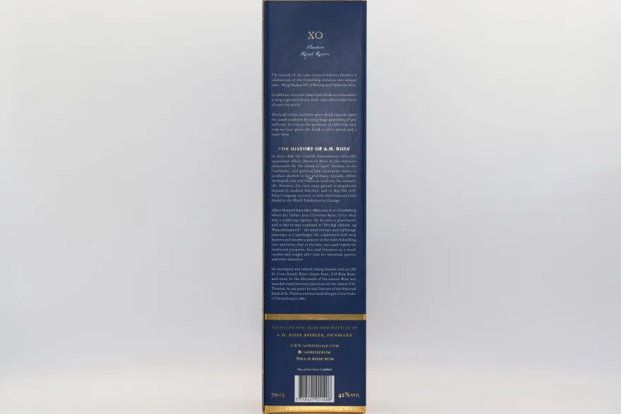 A. H. Riise X.O. Royal Reserve Rum 0,7 ltr. Kong Haakon VII