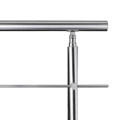 AICA Handlauf 180cm Geländer 5 Querstäbe Treppengeländer Balkongeländer Edelstahl