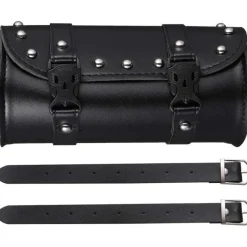 Aieraczy Universelle Motorrad Satteltasche in Lederoptik, Wasserdicht, Schwarz