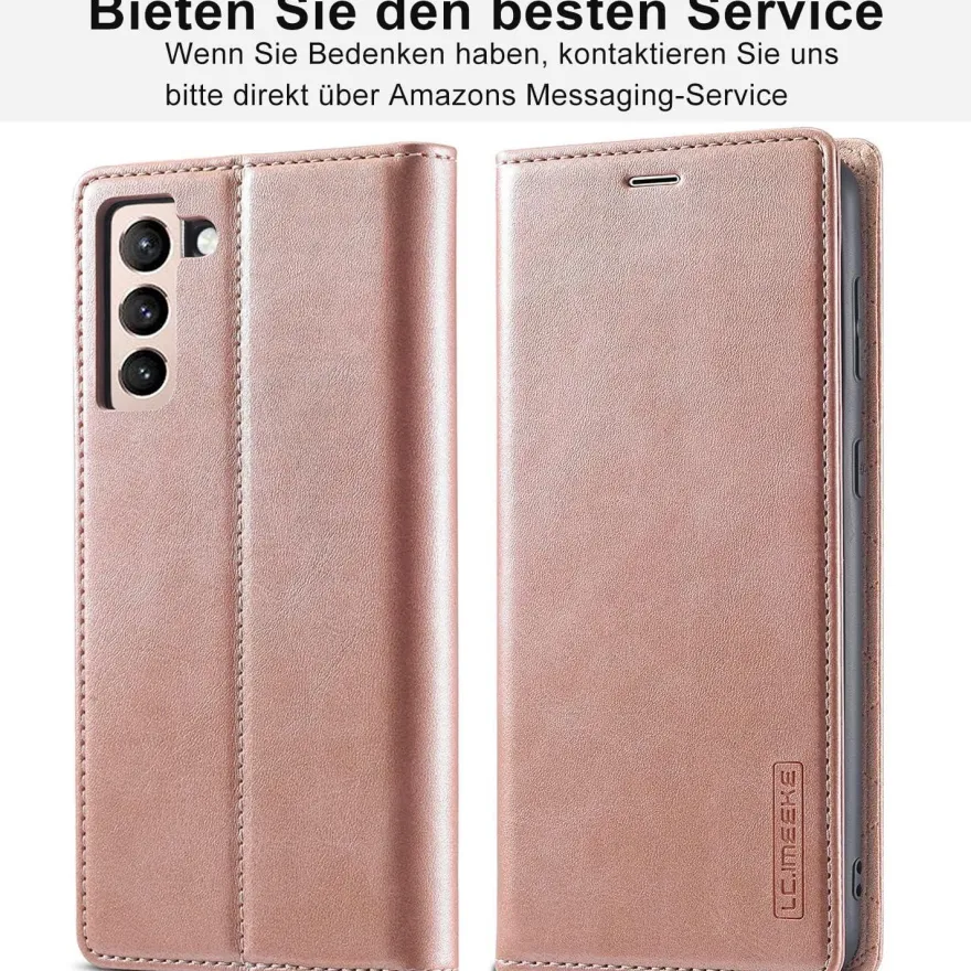 Ailicici Handyhülle für Samsung Galaxy S22 5G, Klappbar in Lederoptik