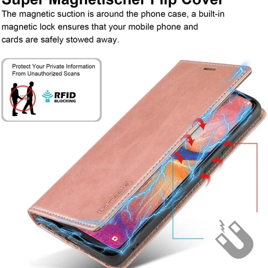 Ailicici Klapphülle für Samsung A20e in Lederoptik