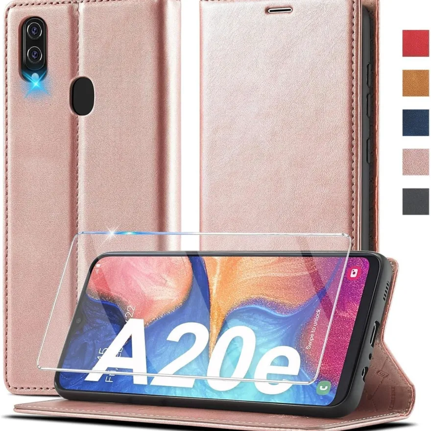 Ailicici Klapphülle für Samsung A20e in Lederoptik