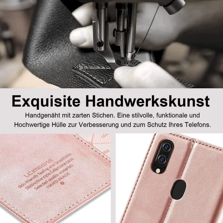 Ailicici Klapphülle für Samsung A20e in Lederoptik