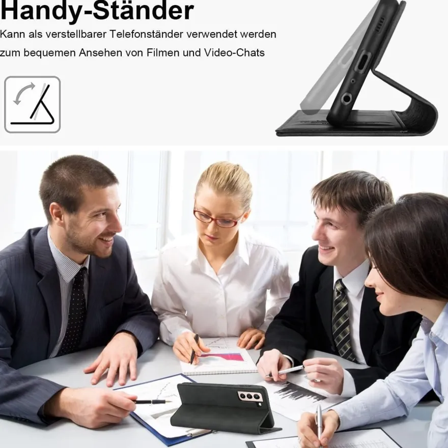 Ailicici S23 Klapphülle mit Ständer in Lederoptik