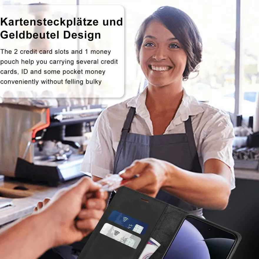 Ailicici S23 Klapphülle mit Ständer in Lederoptik