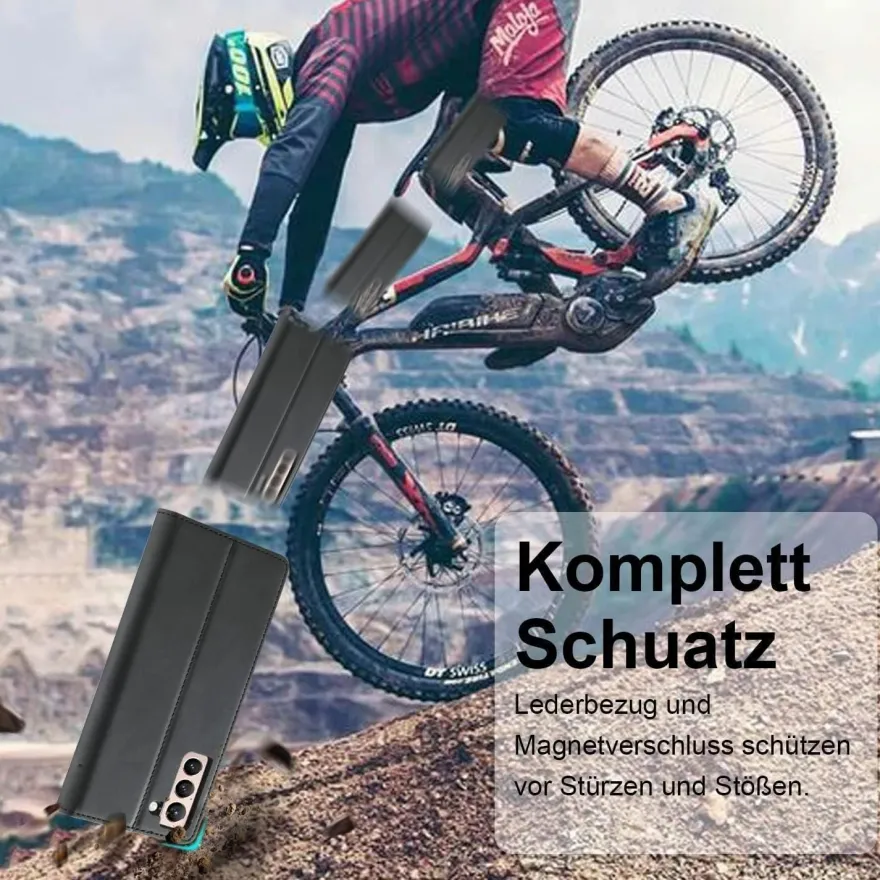 Ailicici S23 Klapphülle mit Ständer in Lederoptik