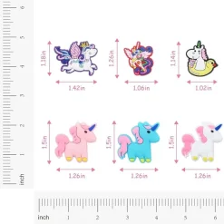 Ainiv 20er Set Einhorn Schuh Charms für Kinder, Cartoon PVC Shoe Charms für