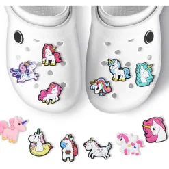 Ainiv 20er Set Einhorn Schuh Charms für Kinder, Cartoon PVC Shoe Charms für