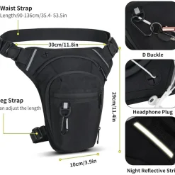 AIRCBC Beintasche Motorrad Herren Damen Wasserdicht Oberschenkeltasche mit