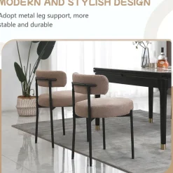 AISALL Esszimmerstühle 2er Set, moderne Retro Polsterstühle mit Rückenlehne