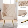 Aivermeil Loungesessel modern Relaxsessel aus Samt mit Metallfüßen, bis 150 KG