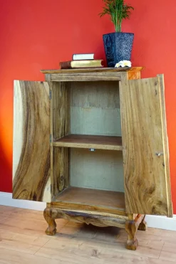 Akazie Massivholz Kommode CHANG I - Thailand Schnitzerei Schrank Holzschrank Thai