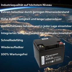 Akku kompatibel E-Mobil Freerider 2x 12V 50Ah