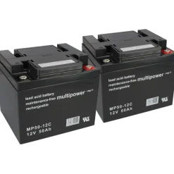 Akku kompatibel Jansen E-Mobile und Scooter 2x 12V 50Ah MP