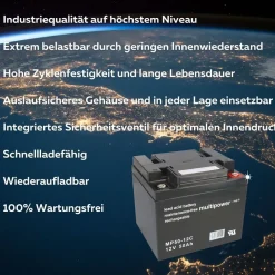 Akku kompatibel Jansen E-Mobile und Scooter 2x 12V 50Ah MP