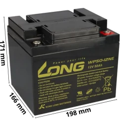 Akku-Satz 24V 50Ah mit 2x Kung Long WP50-12NE für Strider CM 4-4S, Midi 4 Plus