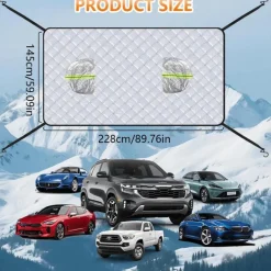 Alaoo Windschutzscheibenabdeckung für Auto, SUV, LKW - Faltbar, Abnehmbar