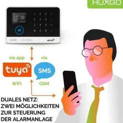 Alarm System mit Funk Alarmsirene HXA003 2G, 7x Bewegungssensor, Smart Home Security