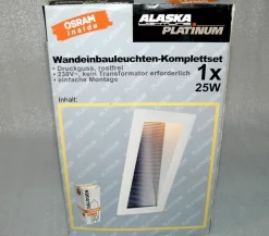 Alaska 1501 Halogen Metall Treppen Wand Einbau leuchte strahler spots 25W Weiß
