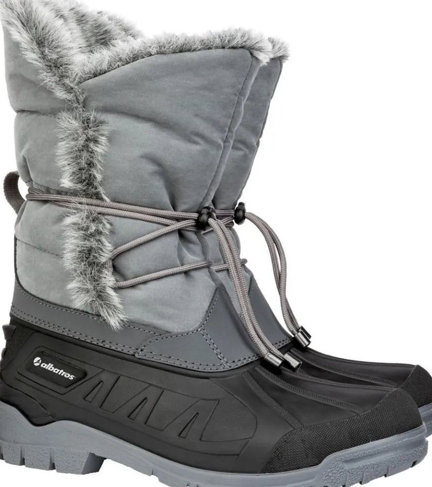 Albatros Damen Scotia Gefütterter Damen-Winterstiefel Grau