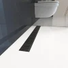 Alcadrain APZ10BLACK Duschrinne mit Rand für den perforierten Rost, Schwarz-Matt