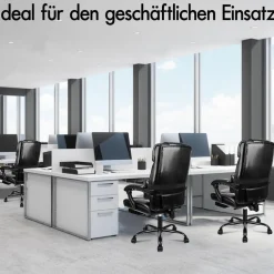 Alfordson Bürostuhl Hochlehner 150° Liegeposition schwarz