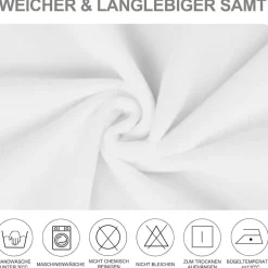 Alishomtll 4er Set Stretch Samt Stuhlhussen, waschbare und elastische