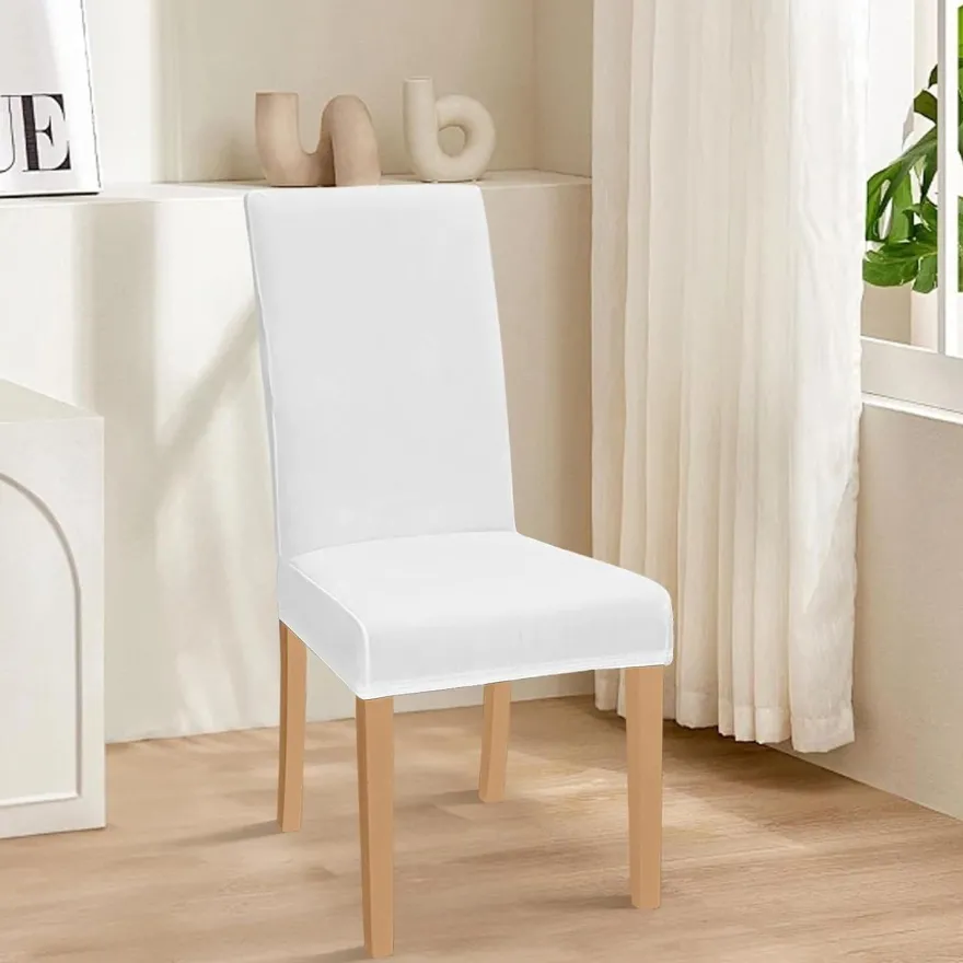 Alishomtll 4er Set Stretch Samt Stuhlhussen, waschbare und elastische