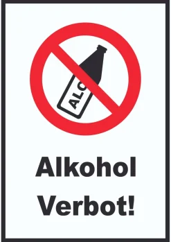 Alkohol verbot Aufkleber