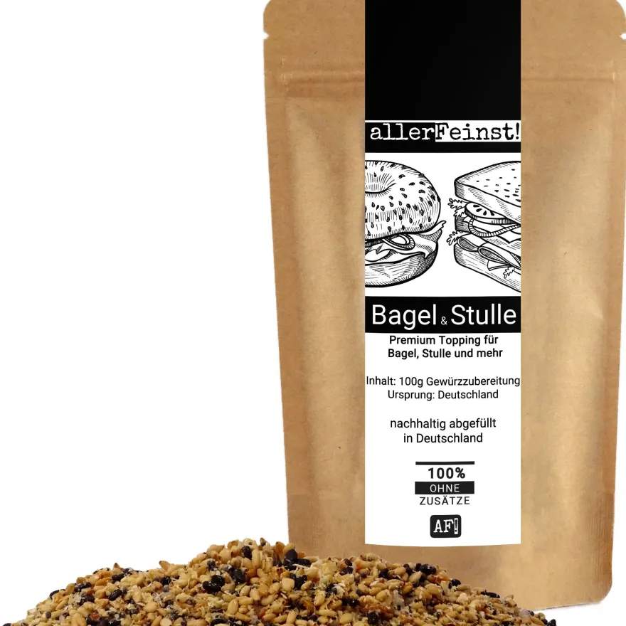 allerFeinst - Bagel & Stulle - Brot Topping Gewürz - 100g