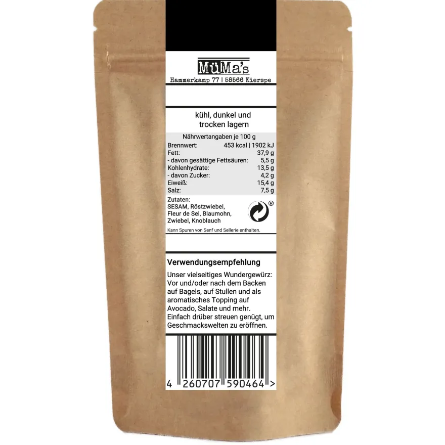 allerFeinst - Bagel & Stulle - Brot Topping Gewürz - 100g