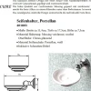 Allure Seifenschale mit Halterung Messing Verchromt mit Porzellan Schale